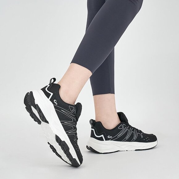 Women's Sneakers Walking Shoes Slip on Cushion Tennis Shoe Workout Gym Black - Picture 7 of 7